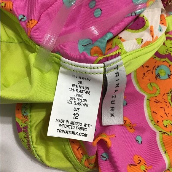 Trina Turk 2 Piece Bikini Swim Suit Size 12 - Picture 13 of 13